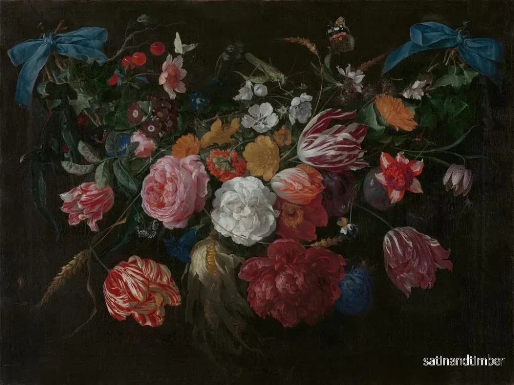 Reproduktion av målningen Blommor och insekter - Jan Davidsz de Heem - Bild 2