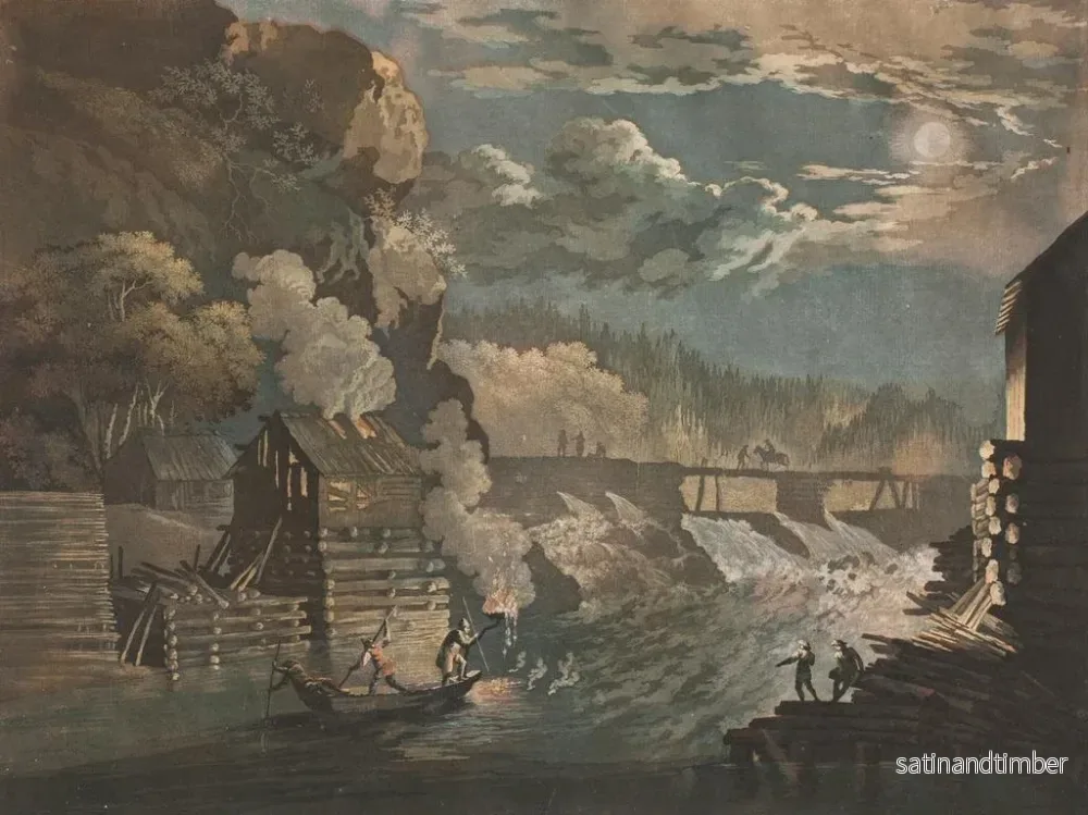Reproduktion av målningen av Schaaning vattenfall i Tisdedahlen-dalen nära Friderichshald - Christian Heinrich Grosch - Bild 2