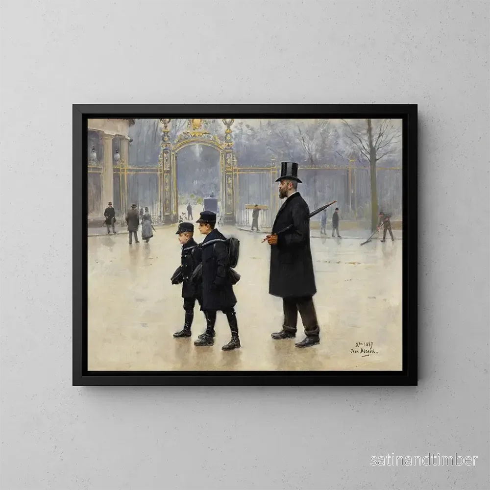 Reproduktion av målningen Le parc Monceau - Jean Béraud