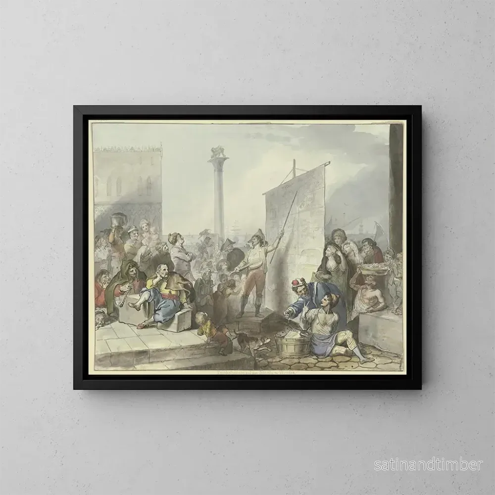 Reproduktion av målningen Bâtisseurs sur la Piazetta à Venise – Johann Heinrich Ramberg Reproduktion av målningen Bâtisseurs sur la Piazetta à Venise – Johann Heinrich Ramberg
