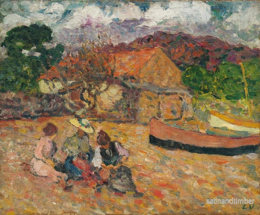 Reproduktion av målningen av kvinnor som sitter på stranden - Louis Valtat - Bild 2