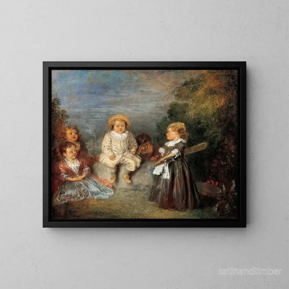 Reproduktion av målningen Âge d'or - Jean-Antoine Watteau