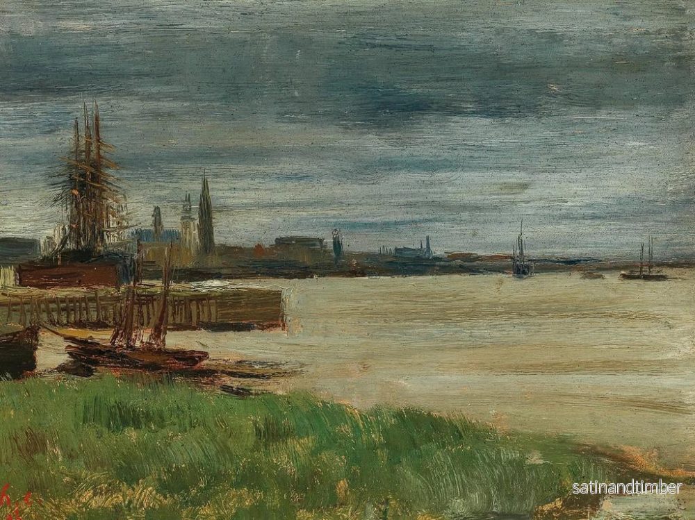 Reproduktion av målningen Antwerpen, floden, Antwerpen hamn - Henri Evenepoel - Bild 2