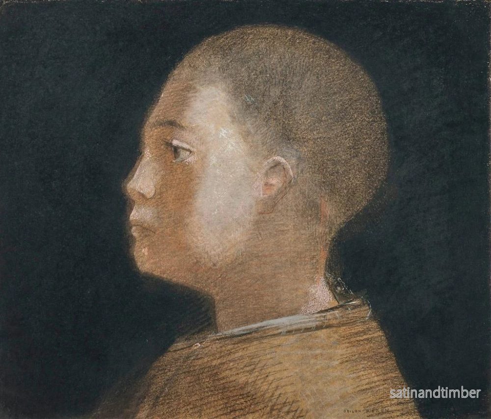 Reproduktion av målningen Tête de jeune garçon - Odilon Redon - Bild 2