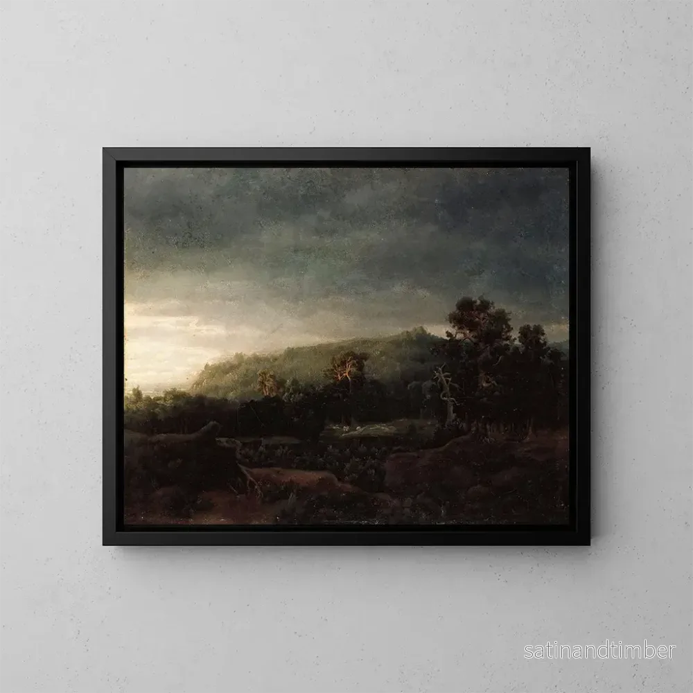 Reproduktion av målningen En skog - Lars Hertervig