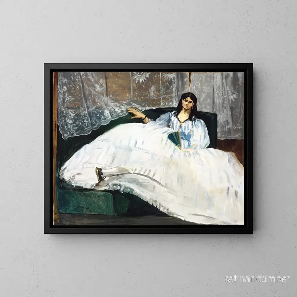Reproduktion av målningen av kvinna med en fan - Édouard Manet