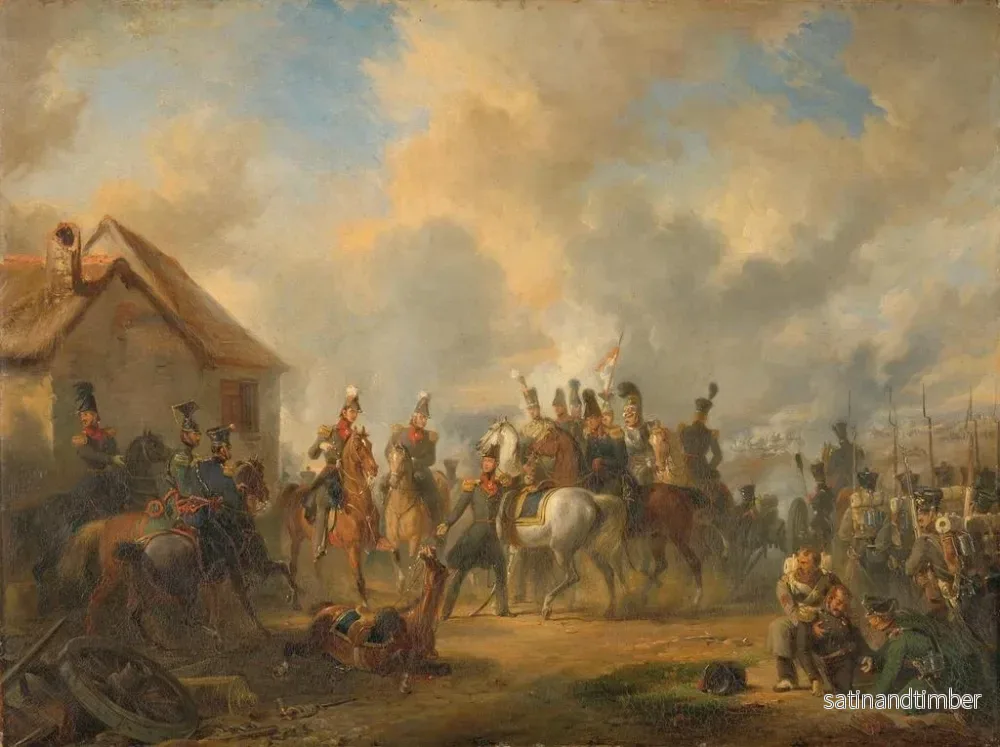 Reproduktion av målningen La bataille de Bautersem pendant la campagne des Dix Jours - Nicolaas Pieneman - Bild 2