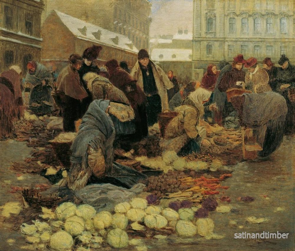 Reproduktion av målningen av den kroatiska marknaden på Haide i Wien - Johann Nepomuk Geiger - Bild 2