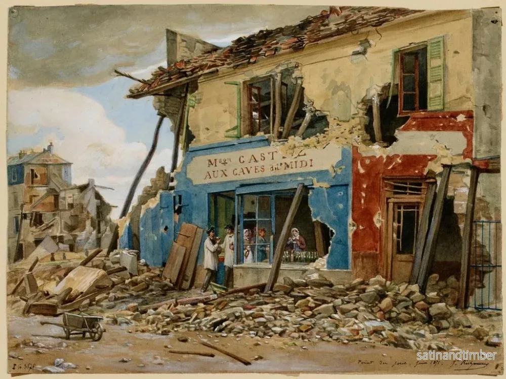 Reproduktion av målningen Le Point du Jour efter Versailles förlusten i maj 1871 - Jules Richomme - Bild 2