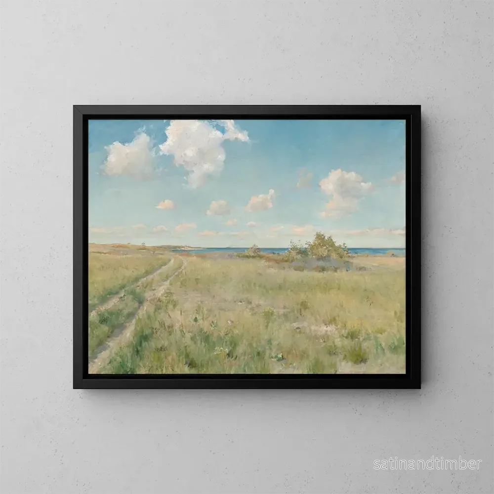 Reproduktion av målningen L'Ancienne Route vers la Mer - William Merritt Chase