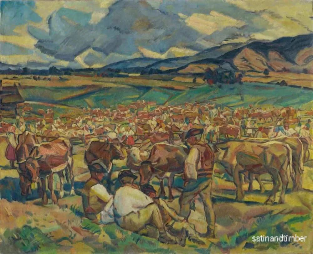 Reproduktion av målningen Le marché aux bestiaux à Hepa - Gustav Mahler - Bild 2