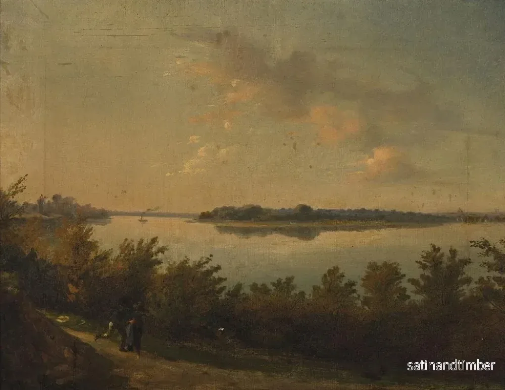 Reproduktion av målningen Landskap av Saska vid solnedgången - Jan Feliks Piwarski - Bild 2