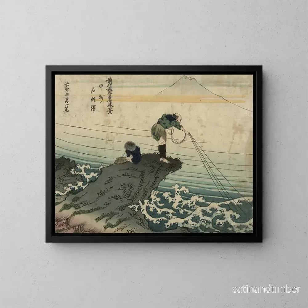 Reproduktion av målningen Ksh kajikazawa - Katsushika Hokusai
