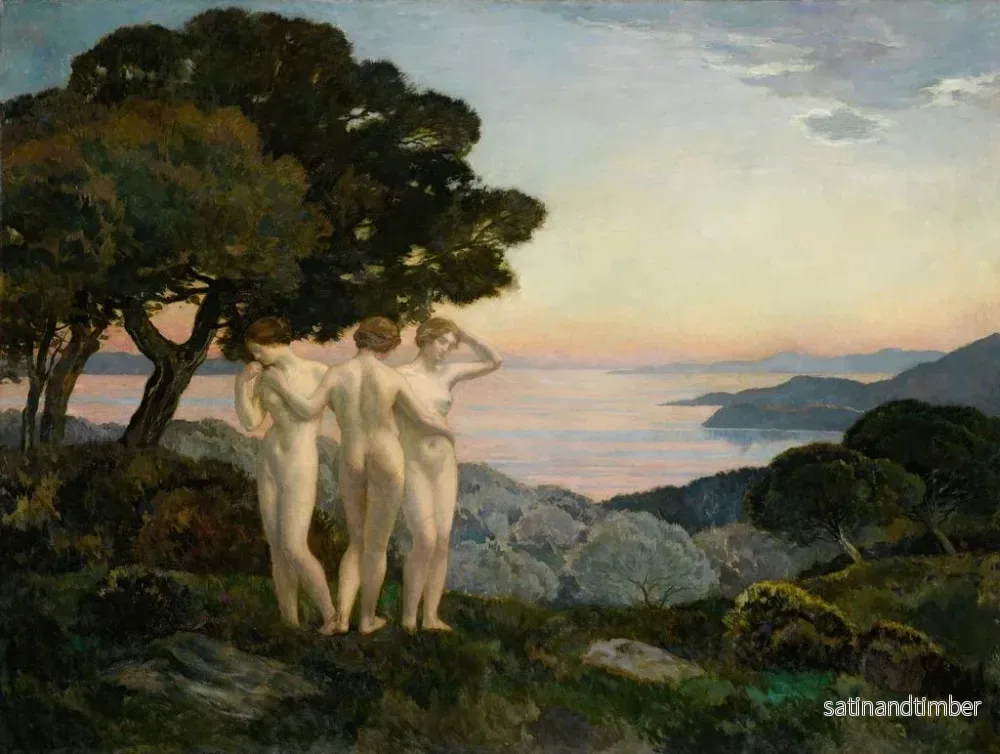 Reproduktion av målningen Les trois grâces - Émile-René Ménard - Bild 2