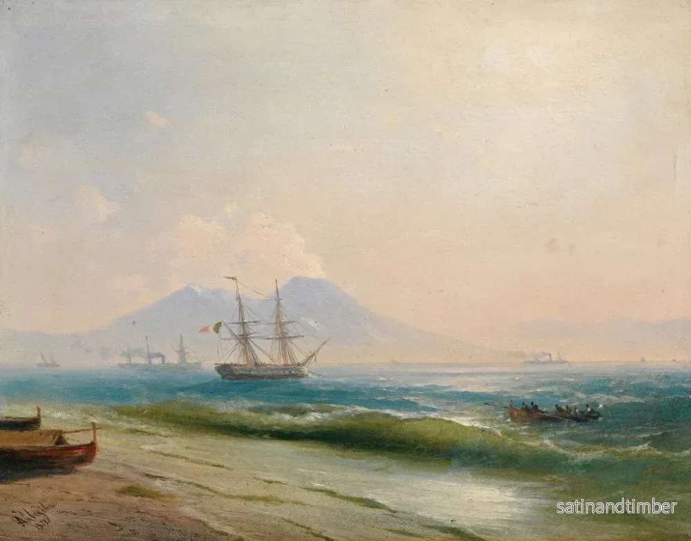 Reproduktion av målningen Vy över Vesuvius - Ivan Konstantinovich Aivazovsky - Bild 2