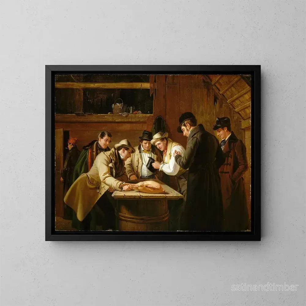 Reproduktion av målningen La tombola pour l'oie - William Sidney Mount
