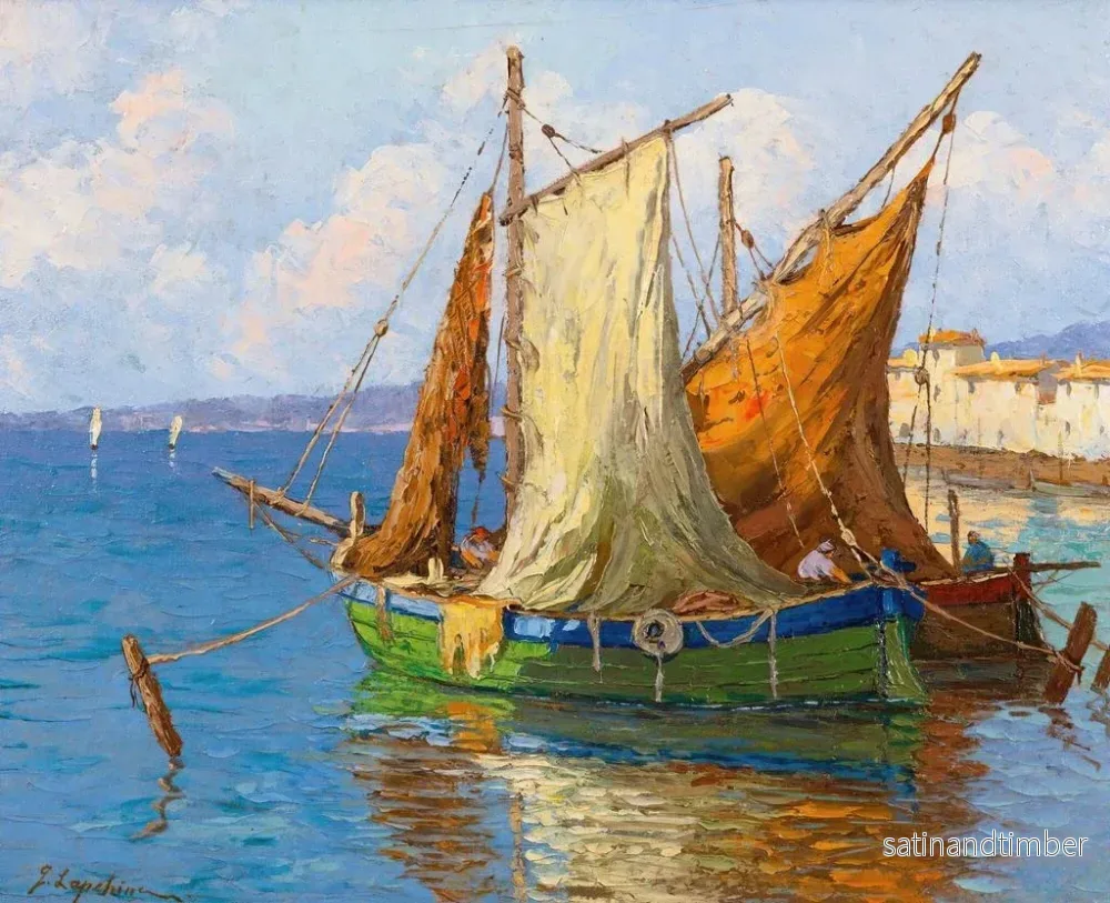 Reproduktion av målningen Le Retour des pêcheurs - Georgy Alexandrovich Lapchine - Bild 2