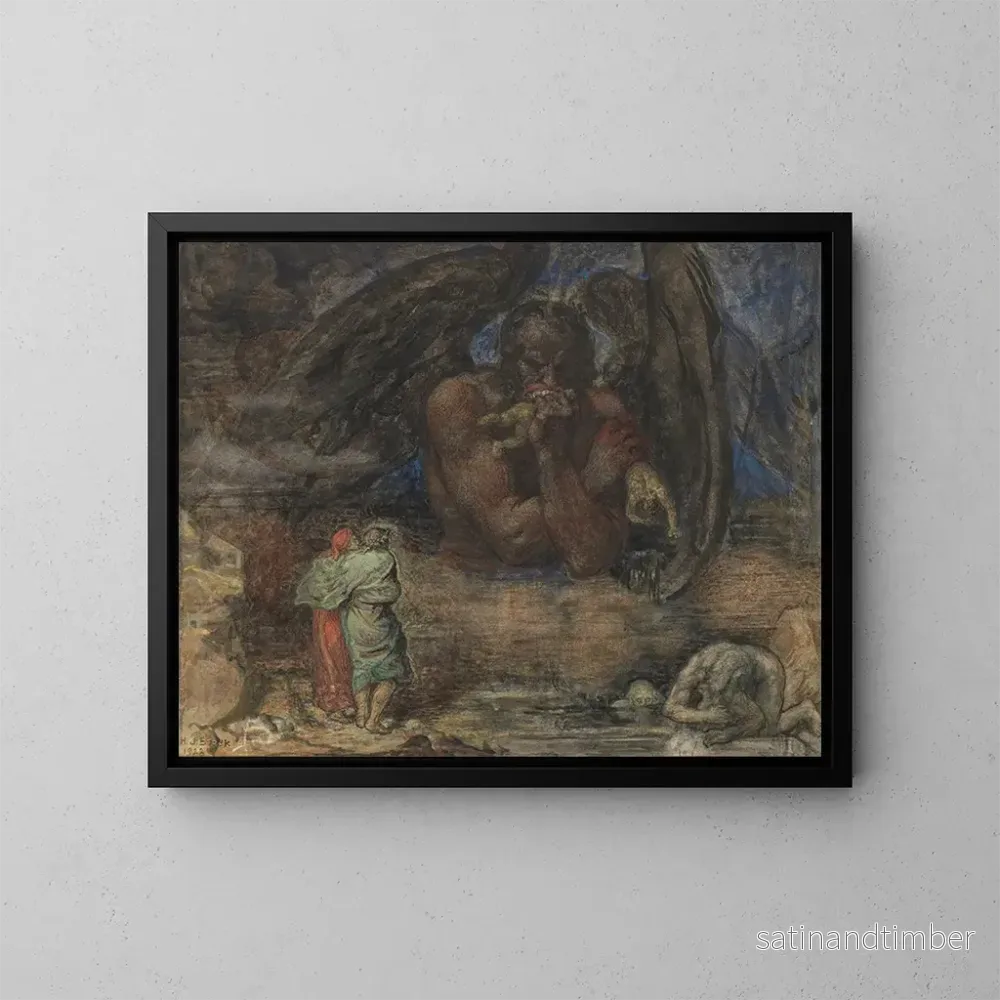 Reproduktion av målningen Dante och Virgile möter Lucifer i helvetet – Henry John Stock Reproduktion av målningen Dante och Virgile möter Lucifer i helvetet – Henry John Stock