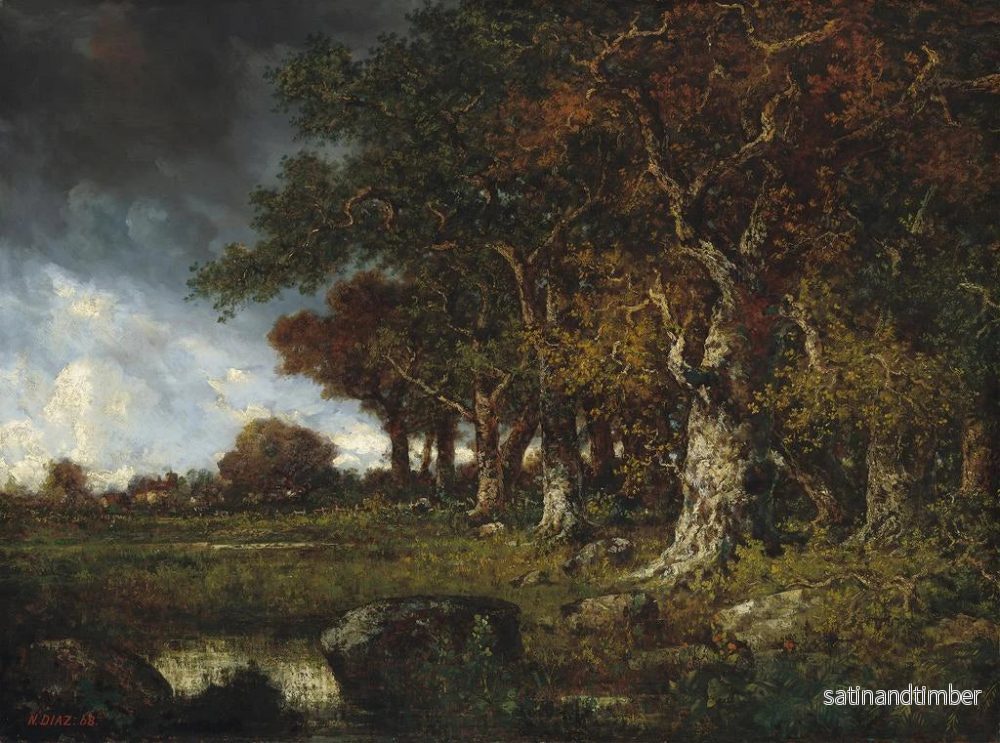 Reproduktion av målningen Le Bord de la Forêt aux Monts Girard Fontainebleau - Narcisse Virgile Diaz de la Peña - Bild 2