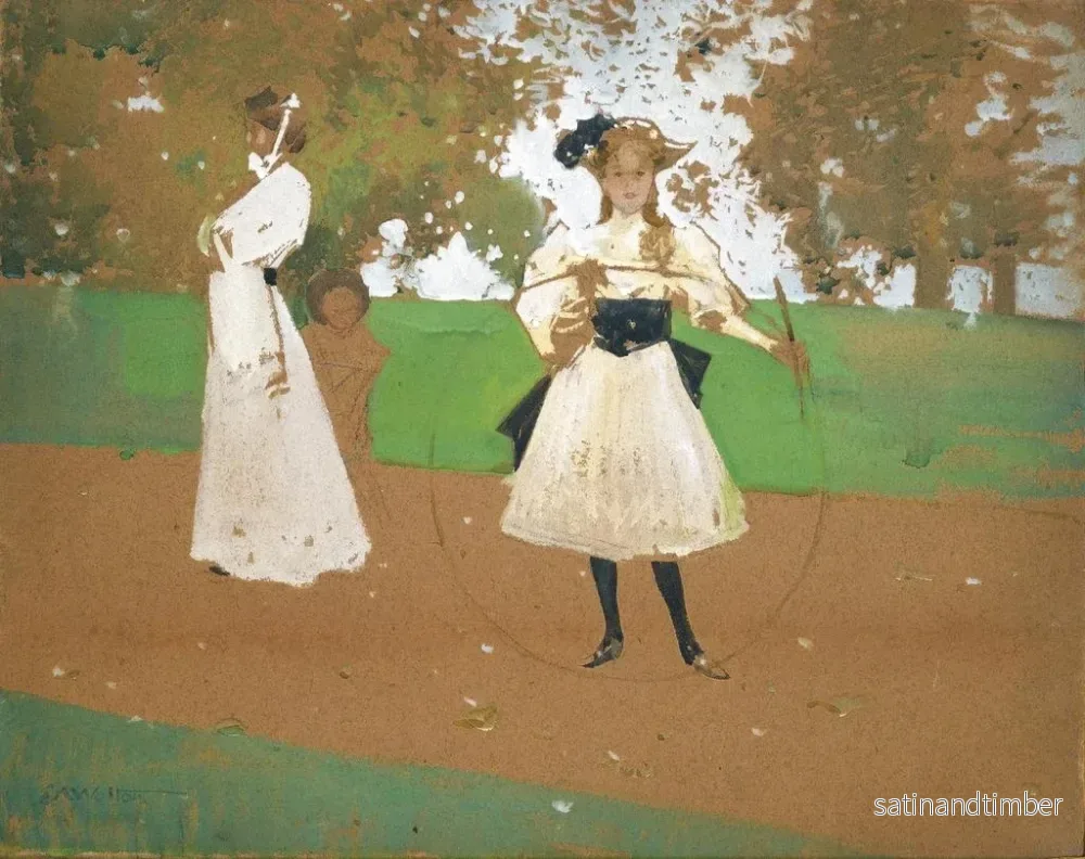Reproduktion av målningen Jardins de Kensington - Edward Arthur Walton - Bild 2