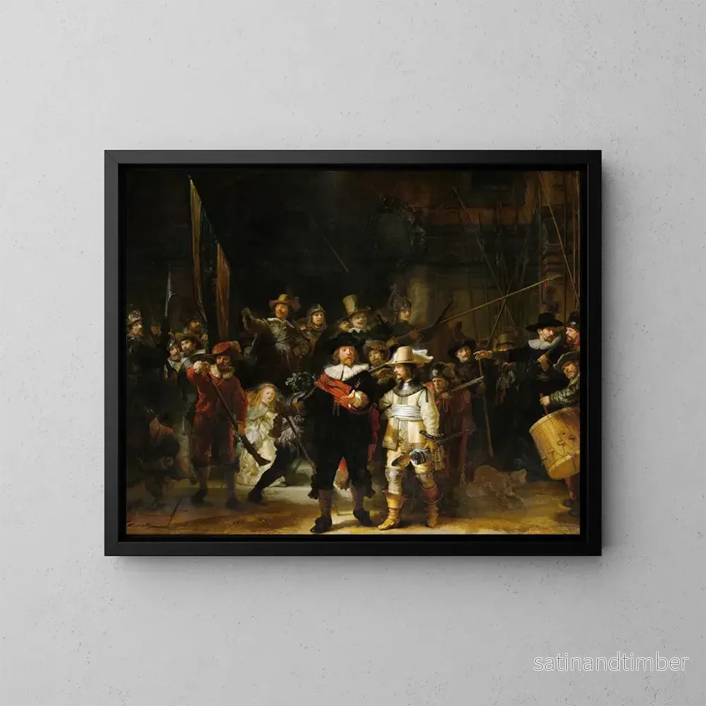 Reproduktion av målningen La Ronde de nuit - Rembrandt van Rijn