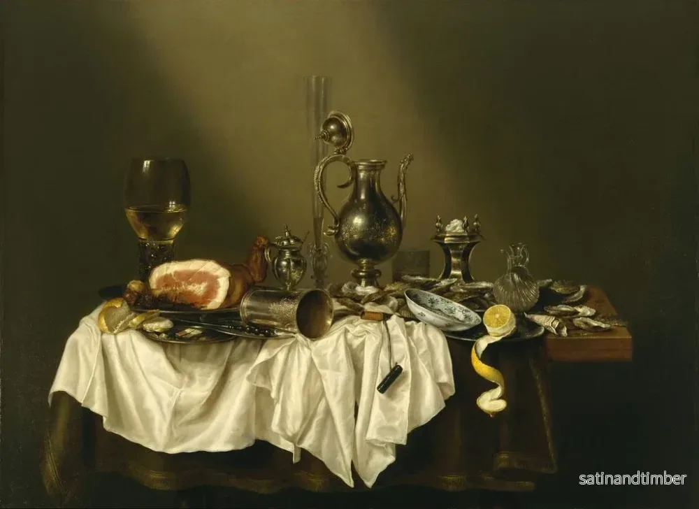 Reproduktion av målningen Naturtavla med skinka - Willem Claesz Heda - Bild 2