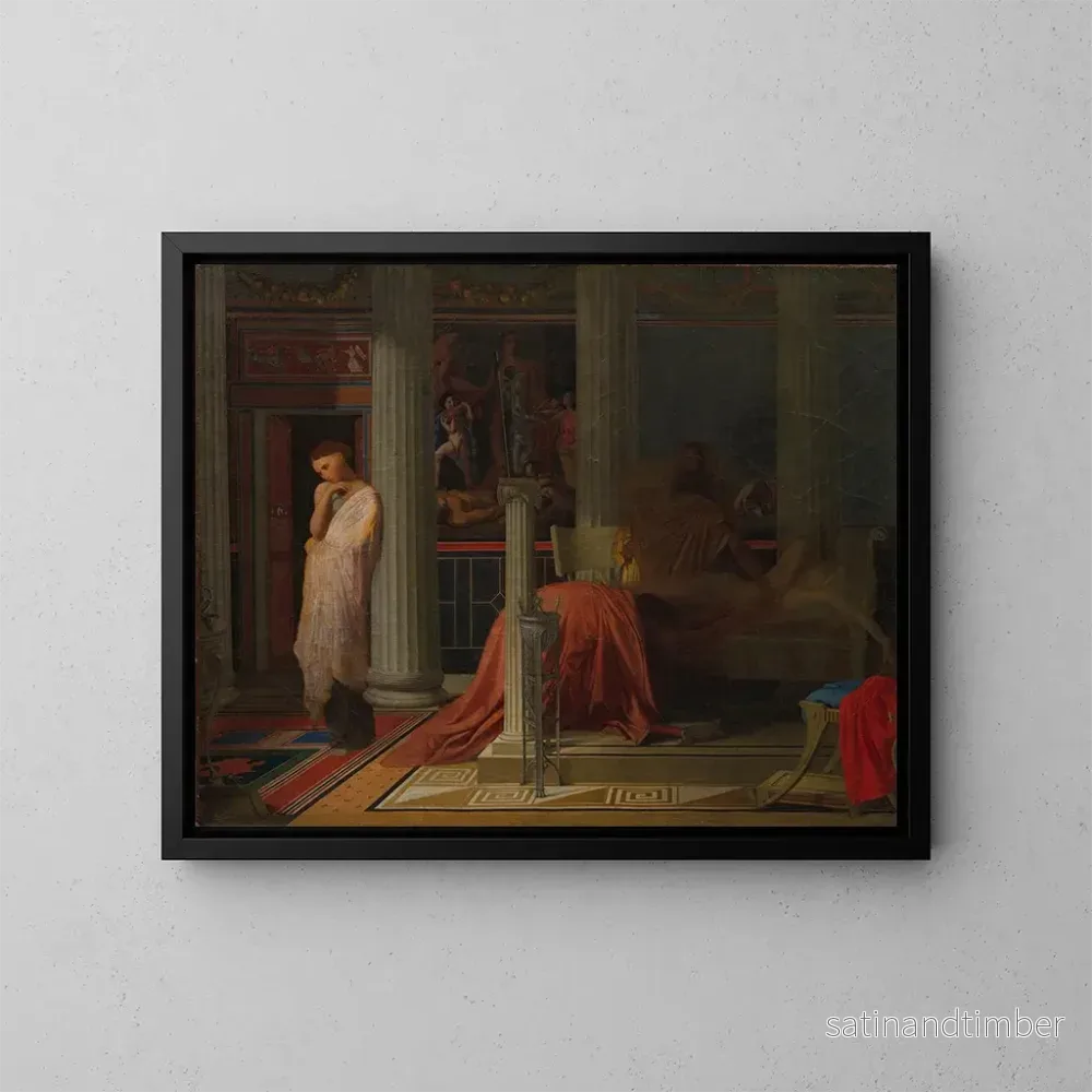 Reproduktion av målningen Antiochus och Stratonice - Jean-Auguste-Dominique Ingres