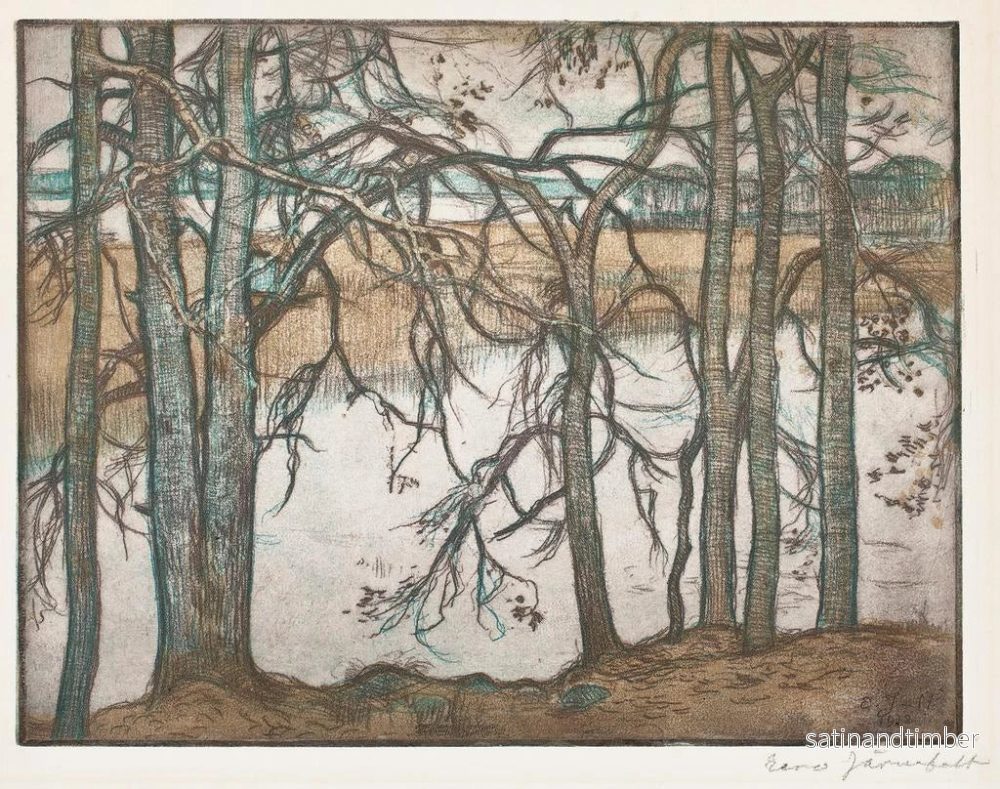 Reproduktion av målningen Rivage du lac avec des roseaux - Eero Järnefelt - Bild 2