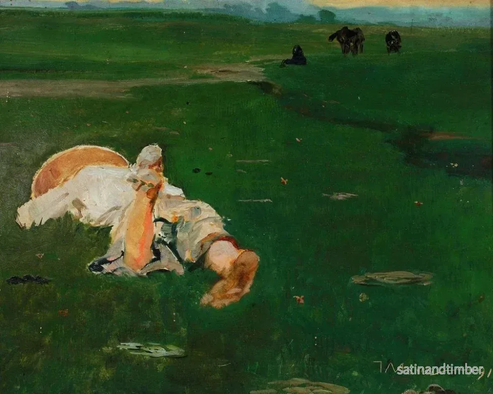 Reproduktion av målningen Flicka av herde i en äng - Jacek Malczewski - Bild 2