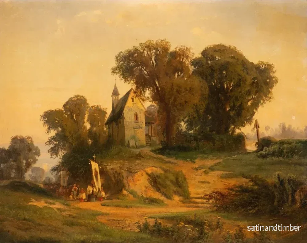 Reproduktion av målningen La procession du jour de fête - Michael Emil Sachs - Bild 2