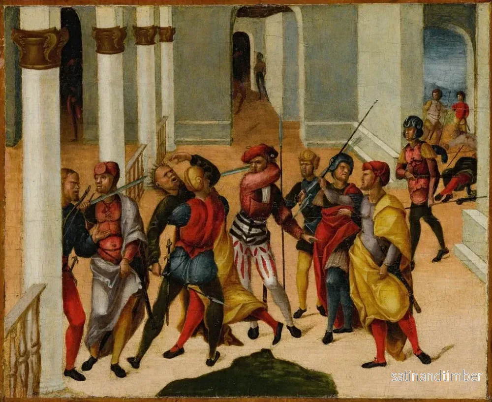 Reproduktion av målningen av Smerdis-mordet - Niccolò Giolfino - Bild 2