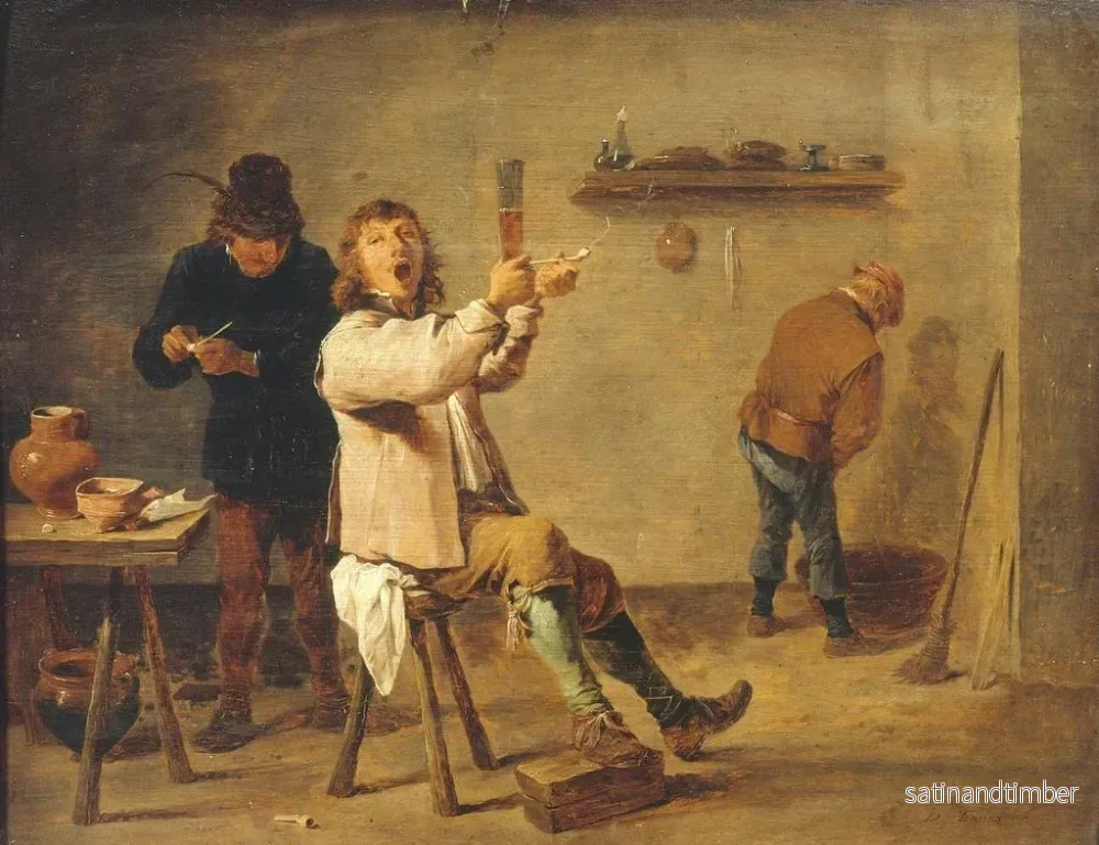 Reproduktion av målningen La Chanson de la boisson - David Teniers den Yngre - Bild 2