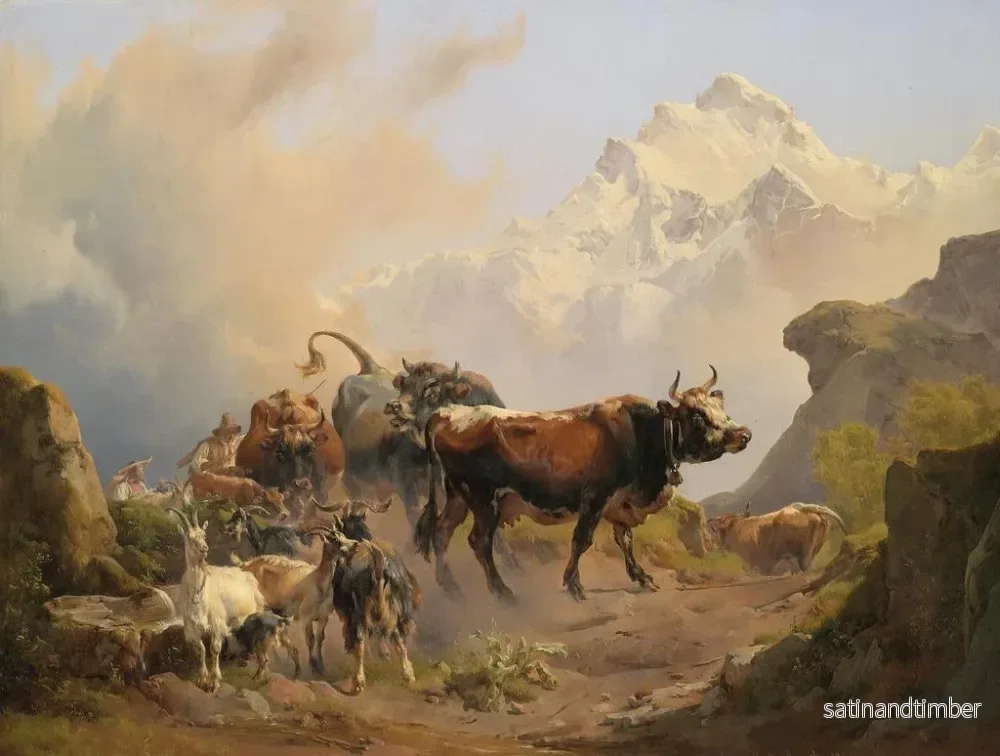 Reproduktion av målningen La transhumance - Johann Nepomuk Rauch - Bild 2