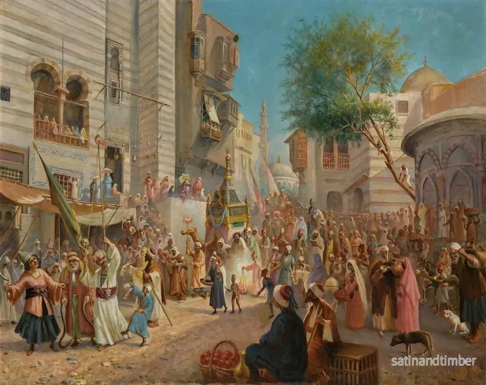 Reproduktion av målningen Le départ du mahmal du Caire - Leonardo de Mango - Bild 2