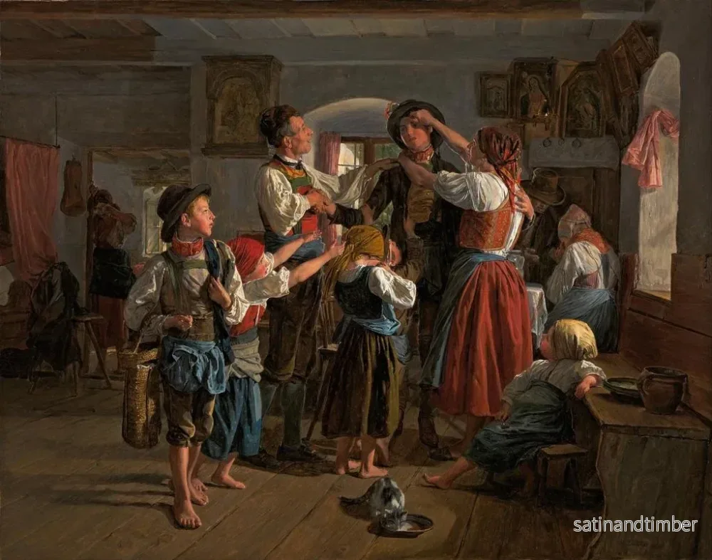 Reproduktion av målningen L'Adieu des conscrits - Ferdinand Georg Waldmüller - Bild 2
