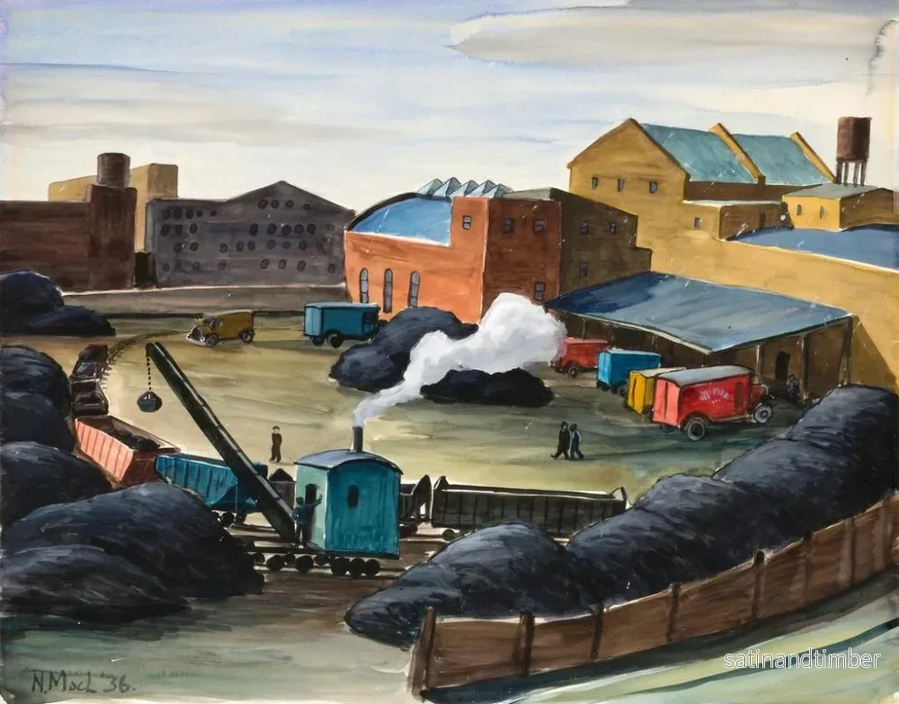 Reproduktion av målningen Cour de charbon - Norman MacLeish - Bild 2