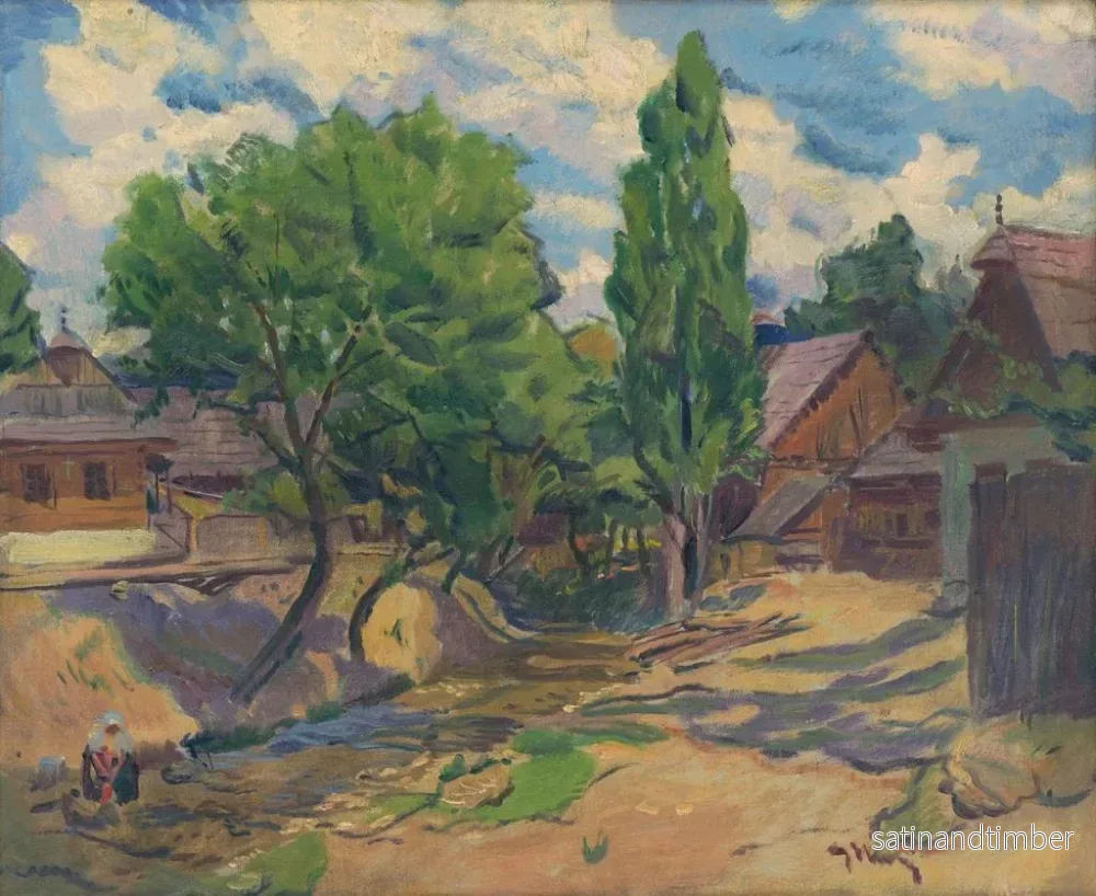 Reproduktion av målningen Landskap med hus - Gustav Mahler - Bild 2