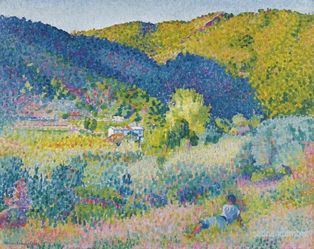 Reproduktion av målningen Landskap av Maures-kedjan - Henri-Edmond Cross - Bild 2