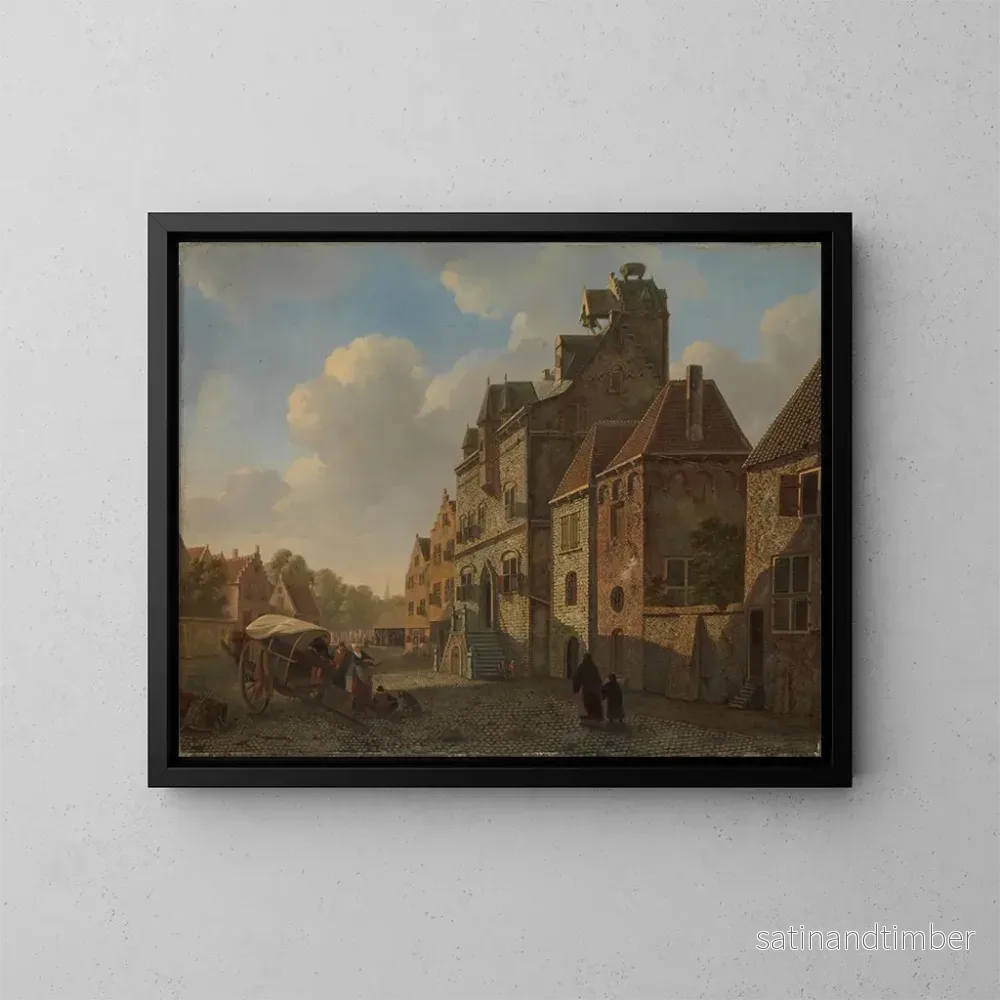 Reproduktion av målningen Vue à Dordrecht - Johannes Schoenmakers