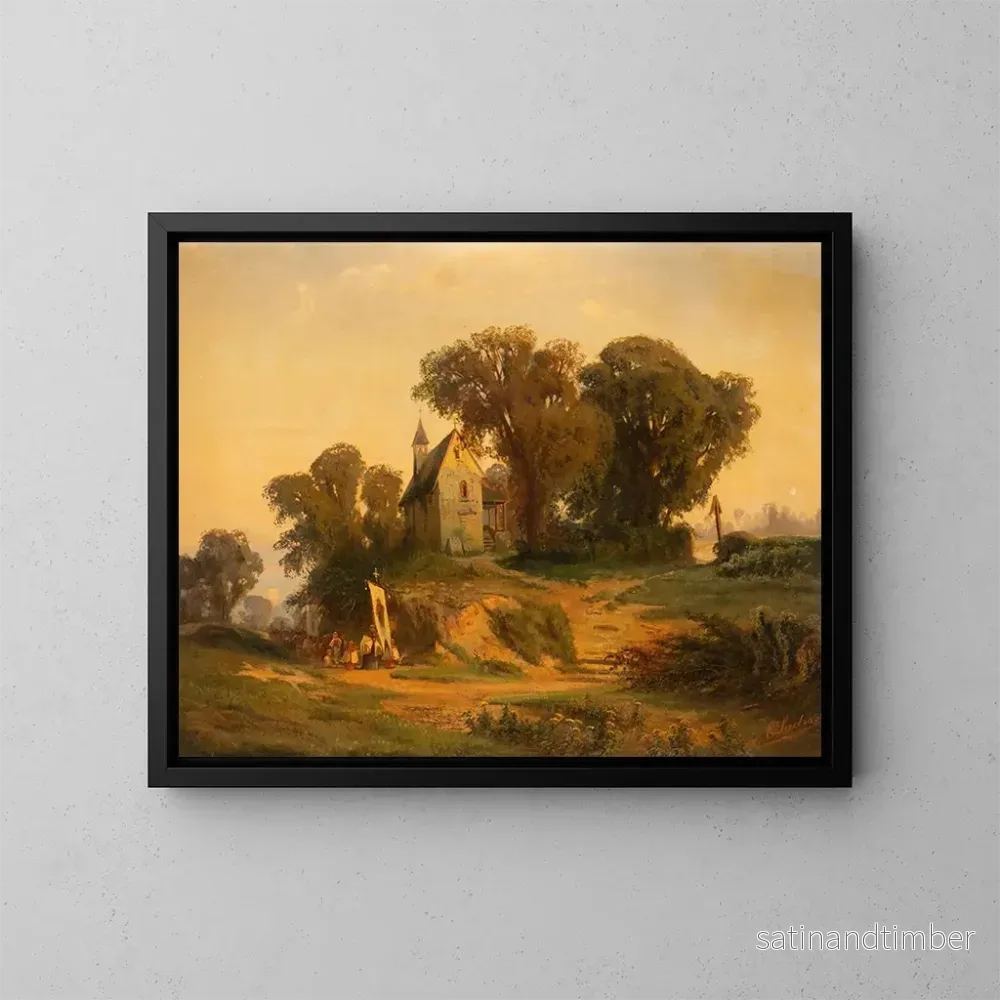 Reproduktion av målningen La procession du jour de fête - Michael Emil Sachs