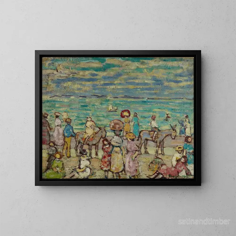 Reproduktion av målningen La Plage - Maurice Prendergast