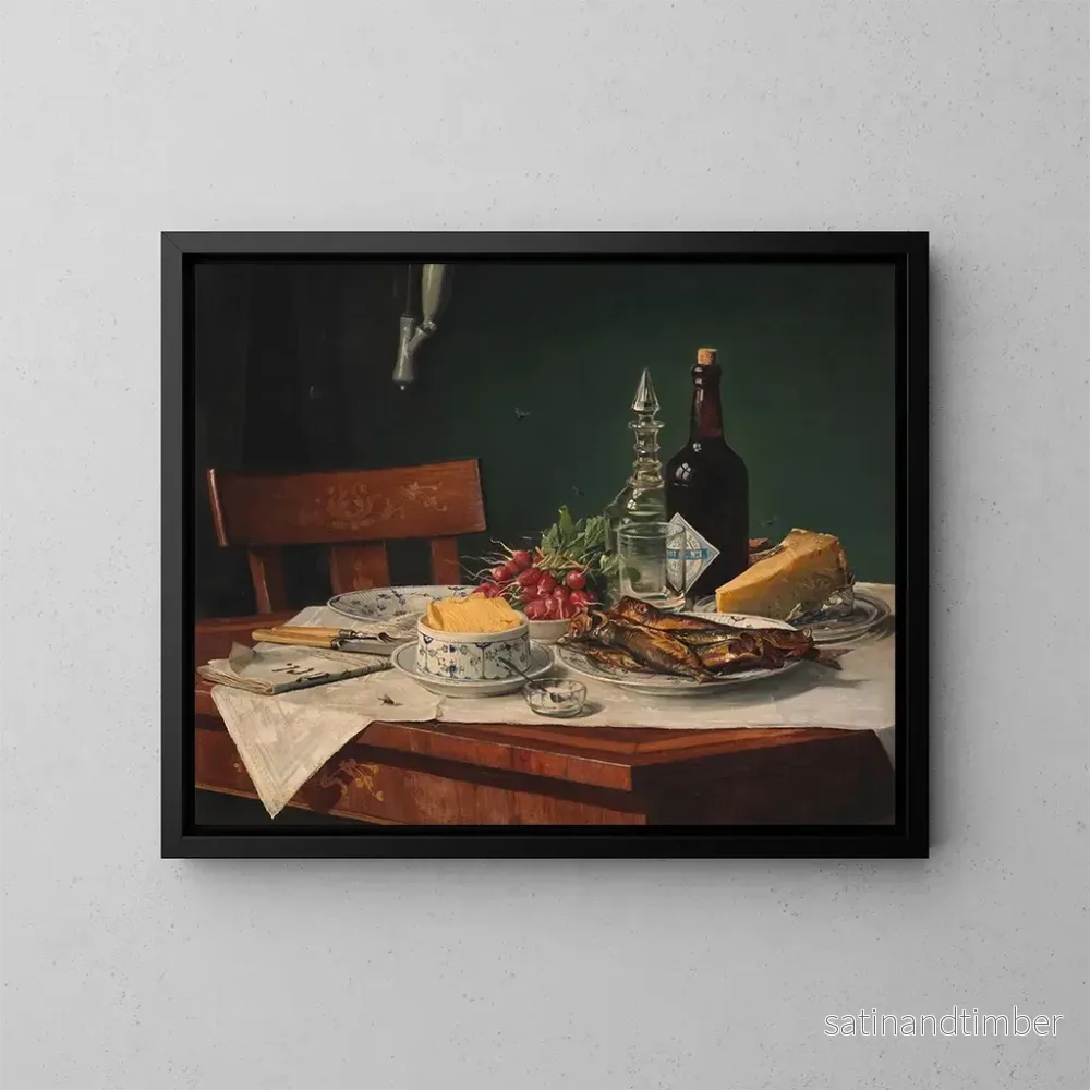 Reproduktion av målningen Le Petit Déjeuner - Oluf August Hermansen