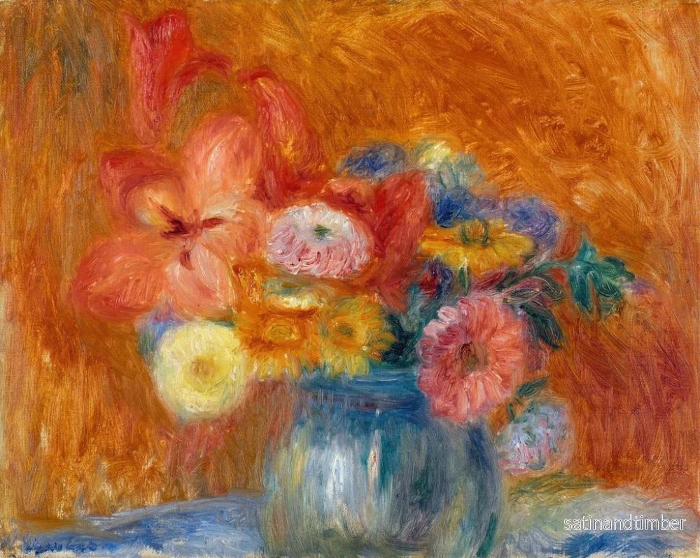 Reproduktion av målningen Bol grön av blommor - William James Glackens - Bild 2