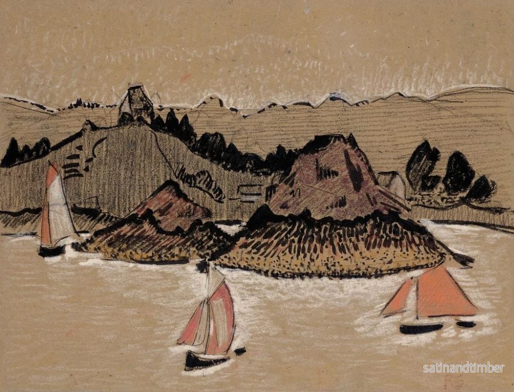 Reproduktion av målningen Tre båtar på Trieux - Paul Sérusier - Bild 2