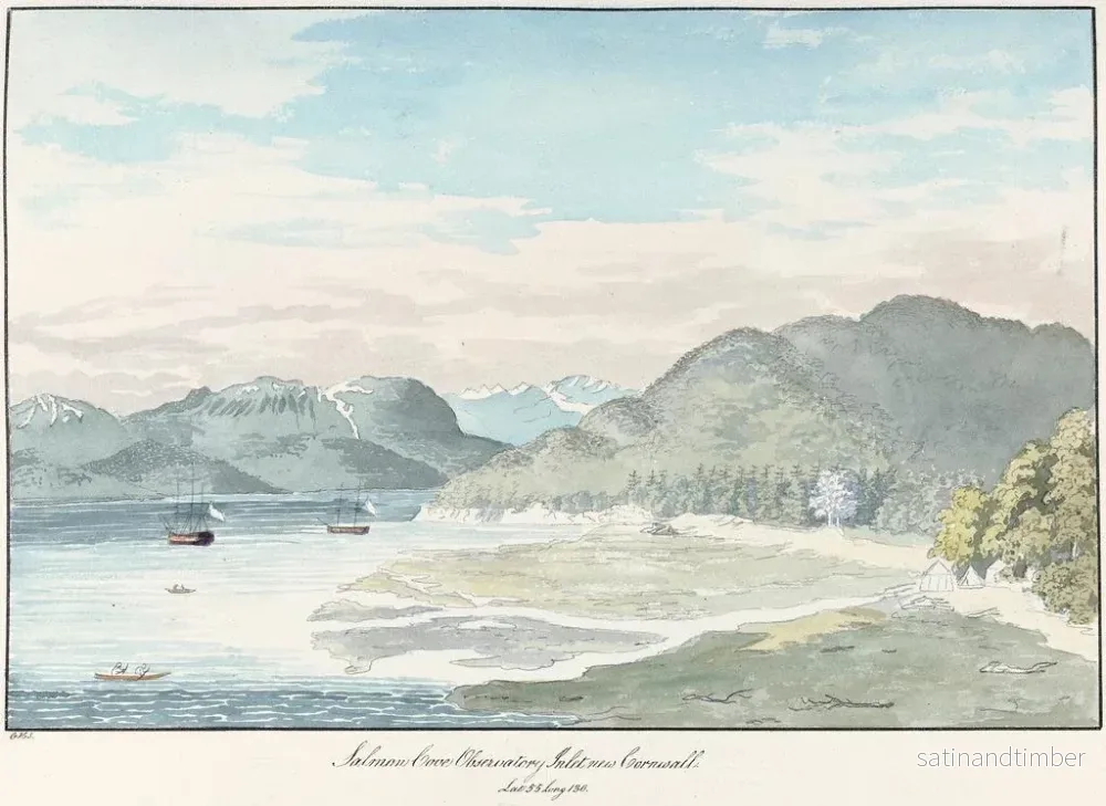Reproduktion av målningen Observatoire de Salmon Cove, Inlet, Nouvelle-Cornouailles - Charles Hamilton Smith - Bild 2