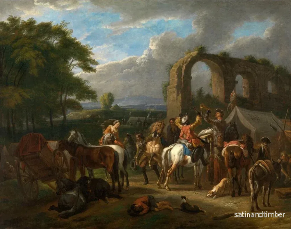 Reproduktion av målningen Scène de cavaliers - Pieter van Bloemen - Bild 2