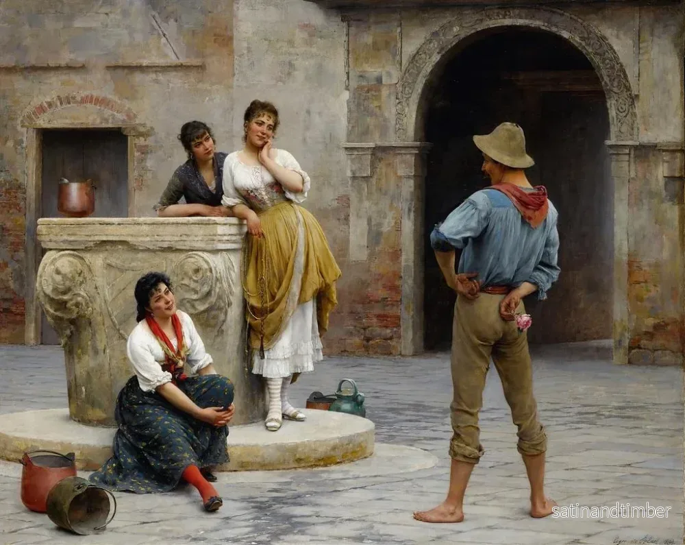 Reproduktion av målningen Flirtation - Eugen von Blaas - Bild 2