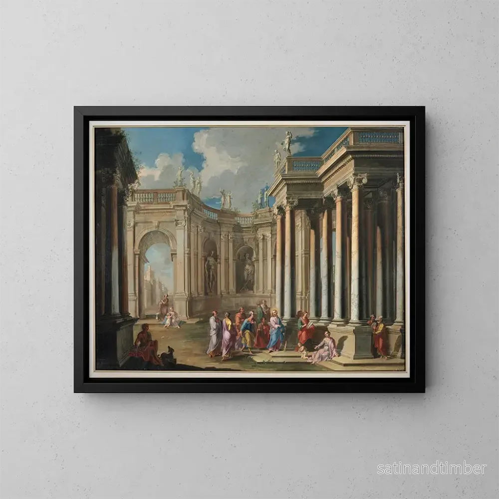 Reproduktion av målningen Christ au Temple - Giovanni Ghisolfi