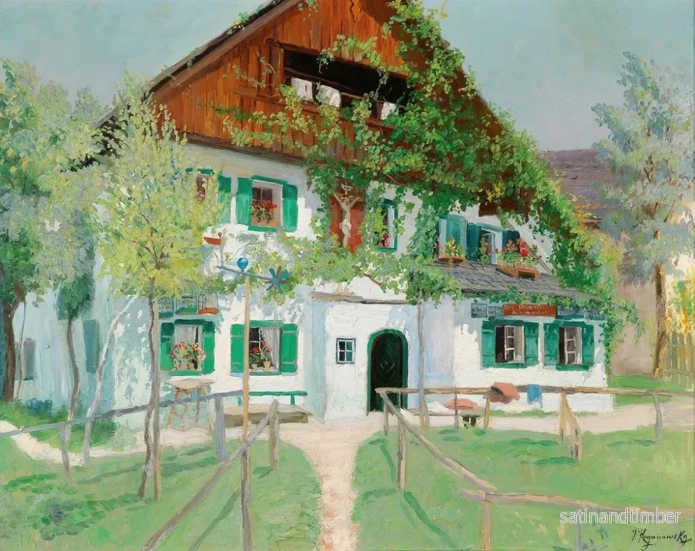 Reproduktion av målningen av en gård under sommarens ljus - Jakob Koganowsky - Bild 2