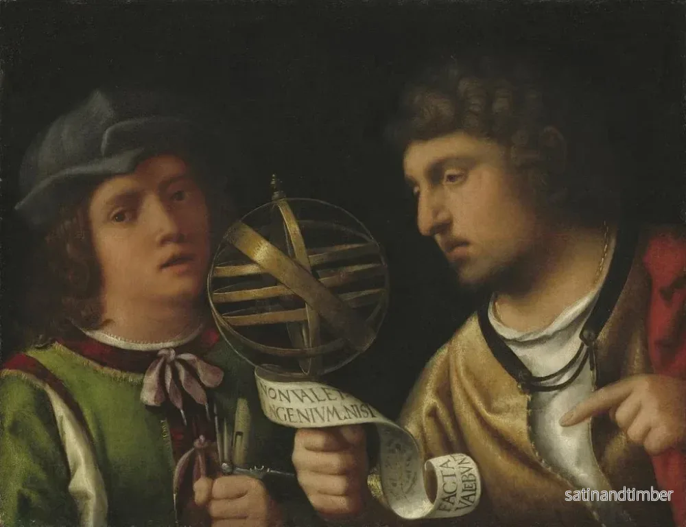 Reproduktion av målningen av Giovanni Borgherini och hans lärare - Giorgione - Bild 2